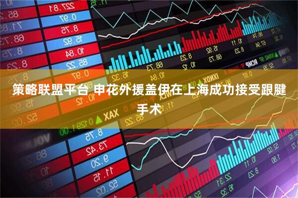 策略联盟平台 申花外援盖伊在上海成功接受跟腱手术